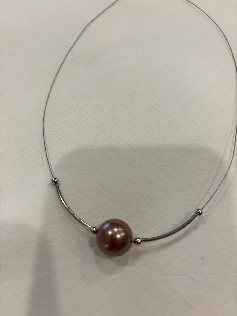 Elegant Grey Pearl Pendant Necklace - Women Jewelry